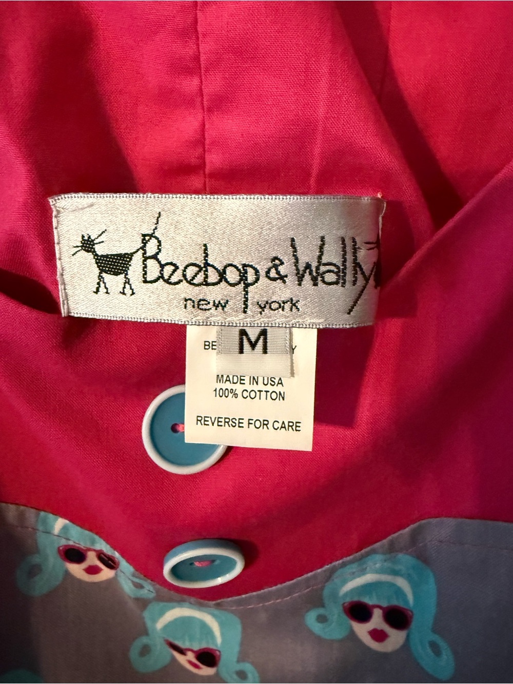 Beebop & Wally New York Retro 50’s Gladys Dress Cartoon Print Cotton Size M - Picture 4 of 10
